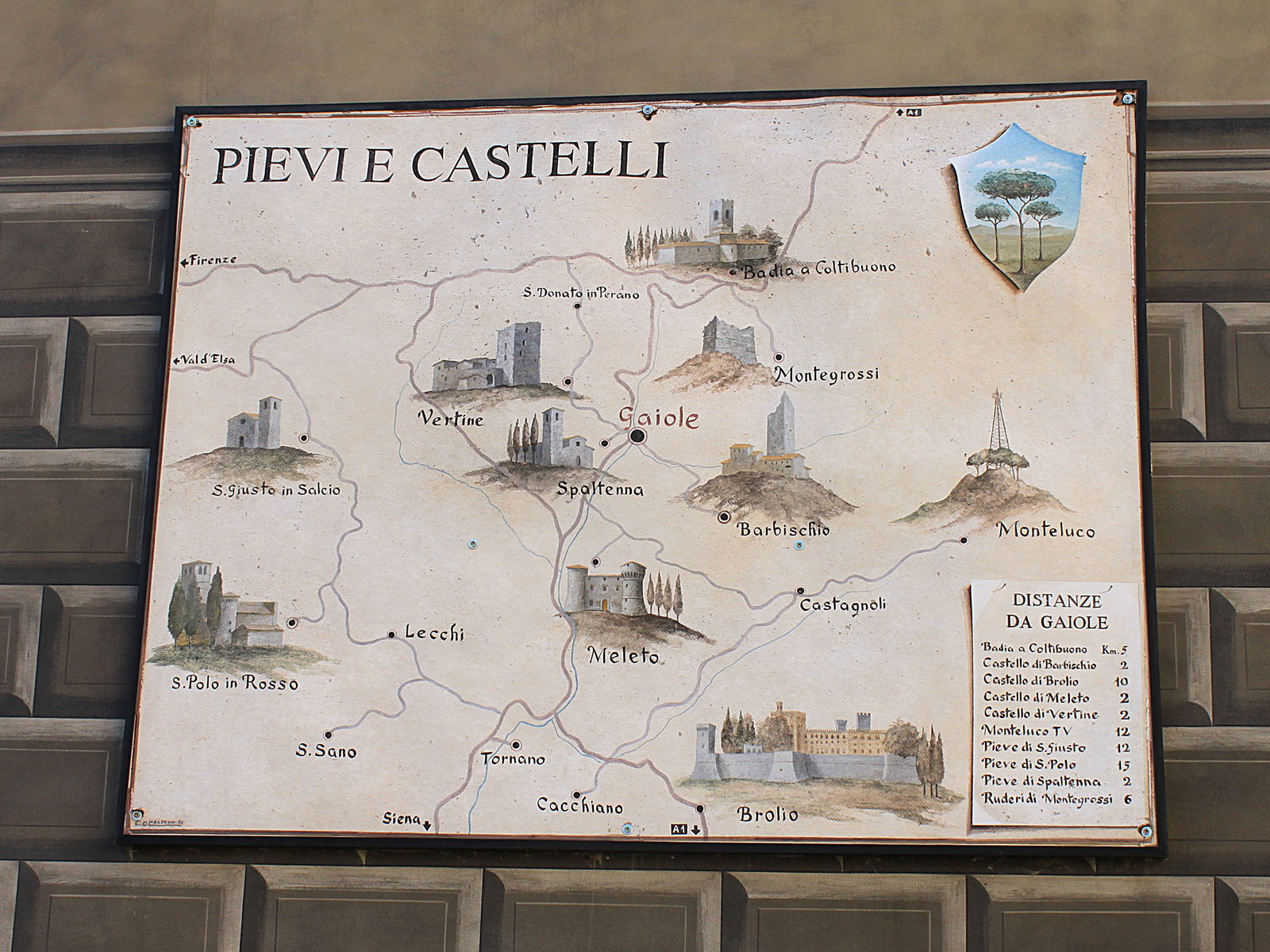 Map of Gaiole in Chianti