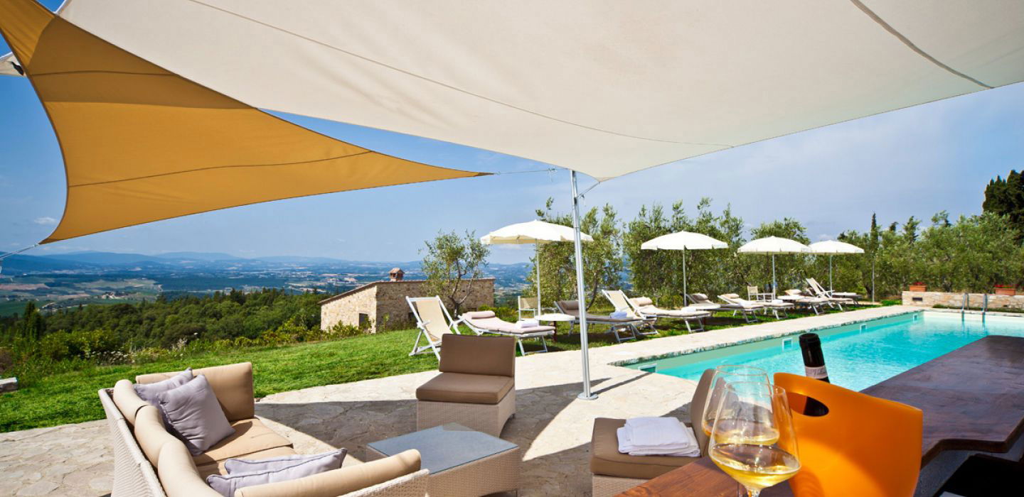 Panoramic pool at Il Cellese